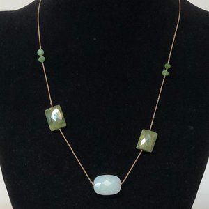 Gorgeous Green and blue faceted stone necklace